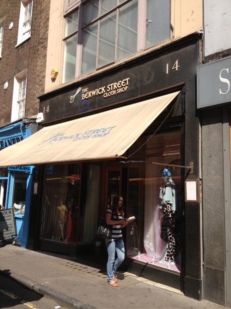 Berwick St Cloth Shop in Soho, London Via www.allgreatchanges.wordpress.com